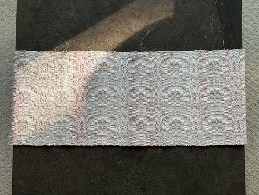 Overshot Runner in Blush Handspun